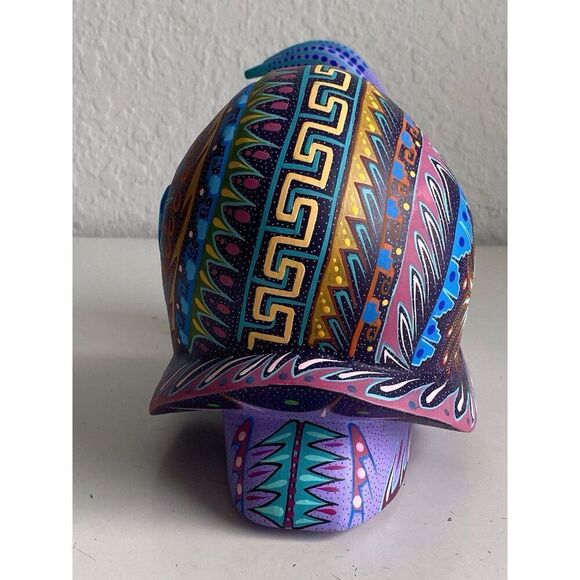 Pineda Covalin Alebrije Large Snail Hand Painted Oaxacan Wood Carving Signed - Picture 7 of 15